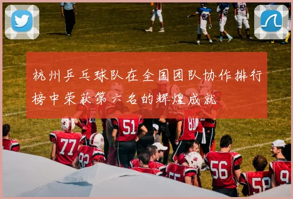 杭州乒乓球队在全国团队协作排行榜中荣获第六名的辉煌成就