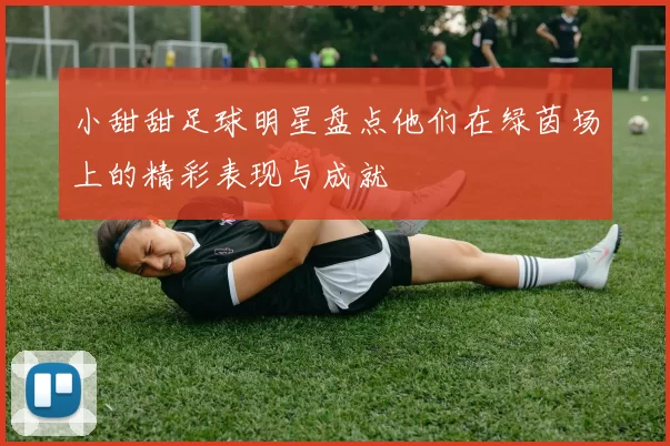 小甜甜足球明星盘点他们在绿茵场上的精彩表现与成就